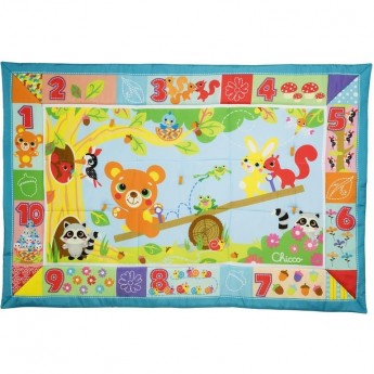Игровой коврик XXL CHICCO "Лесные друзья" (зеленый), Зеленый Игровой коврик XXL CHICCO "Лесные друзья" (зеленый), Зеленый