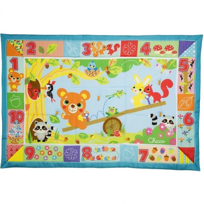 Игровой коврик XXL CHICCO "Лесные друзья" (зеленый), Зеленый 00007945000000