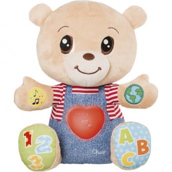 Игрушка CHICCO говорящий Мишка Teddy Emotion (русс/англ), Разноцветный