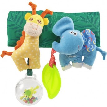 Игрушка на коляску CHICCO "Жираф и Слоник", Разноцветный