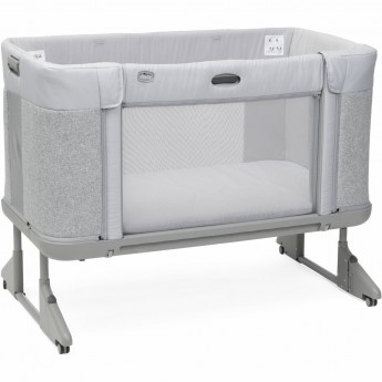 Кроватка CHICCO NEXT2ME FOREVER ASH GREY CROSS COLL