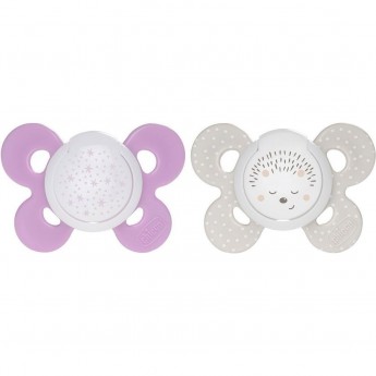 Пустышка силиконовая CHICCO PHYSIO COMFORT 16-36м розовая 2 шт Пустышка силиконовая CHICCO PHYSIO COMFORT 16-36м розовая 2 шт