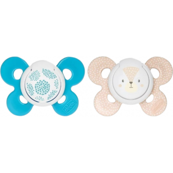 Пустышка силиконовая CHICCO PHYSIO COMFORT 6-16м голубая 2 шт Пустышка силиконовая CHICCO PHYSIO COMFORT 6-16м голубая 2 шт